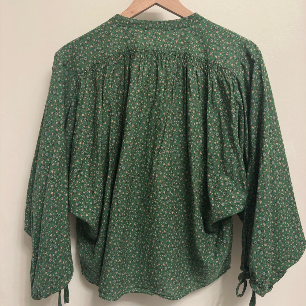 DÔEN O’Keiff Green Floral Top - Size Medium - Picture 5 of 5